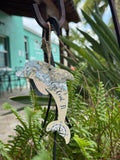 Dolphin Shape Map Wood Ornament