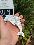 Dolphin Shape Map Wood Ornament